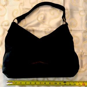 Able Black Leather Shoulder Handbag